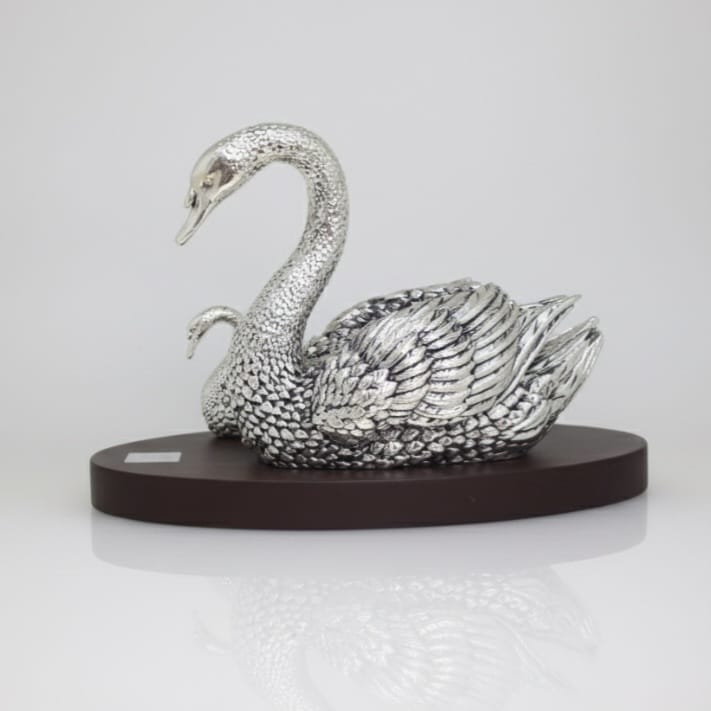 Suraj Bhan Jewellery Hub - 999 Silver Plated Swan Idol